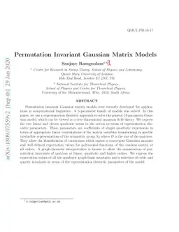 Permutation Invariant Gaussian Matrix Models