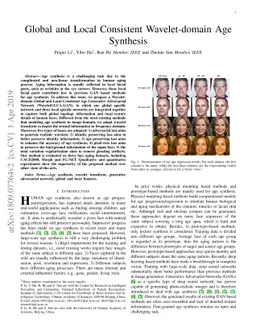 Global and Local Consistent Wavelet-domain Age Synthesis