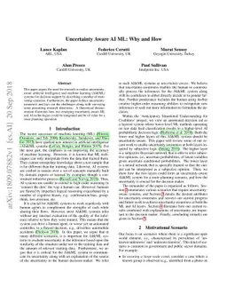 Uncertainty Aware AI ML: Why and How