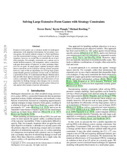 Solving Large Extensive-Form Games with Strategy Constraints