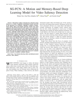 SG-FCN: A Motion and Memory-Based Deep Learning Model for Video Saliency
  Detection