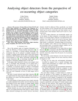 Analysing object detectors from the perspective of co-occurring object
  categories