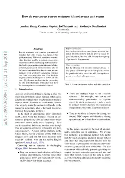 How do you correct run-on sentences it's not as easy as it seems