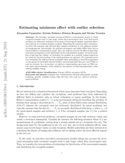Estimating minimum effect with outlier selection