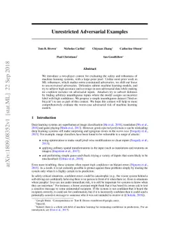 Unrestricted Adversarial Examples