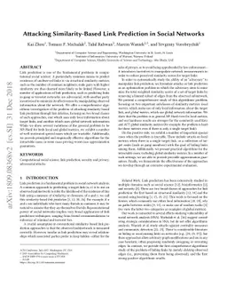 Attacking Similarity-Based Link Prediction in Social Networks