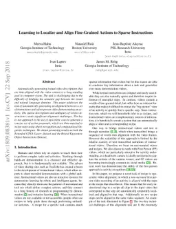 Learning to Localize and Align Fine-Grained Actions to Sparse
  Instructions