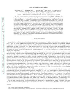 Active image restoration