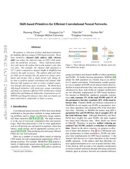 Shift-based Primitives for Efficient Convolutional Neural Networks