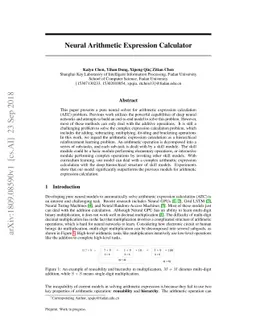 Neural Arithmetic Expression Calculator