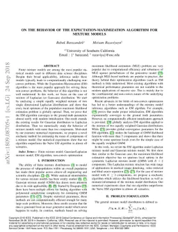 On the Behavior of the Expectation-Maximization Algorithm for Mixture
  Models