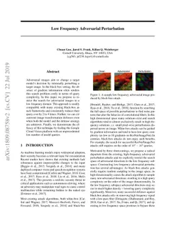 Low Frequency Adversarial Perturbation