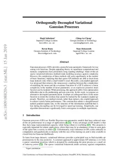 Orthogonally Decoupled Variational Gaussian Processes