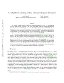 Locally Private Learning without Interaction Requires Separation