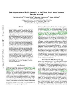 Learning to Address Health Inequality in the United States with a
  Bayesian Decision Network