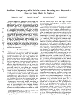 Resilient Computing with Reinforcement Learning on a Dynamical System:
  Case Study in Sorting