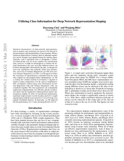 Utilizing Class Information for Deep Network Representation Shaping
