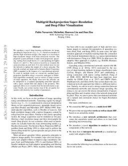 Multigrid Backprojection Super-Resolution and Deep Filter Visualization