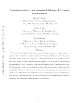 Automated, predictive, and interpretable inference of C. elegans escape
  dynamics