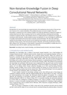 Non-Iterative Knowledge Fusion in Deep Convolutional Neural Networks