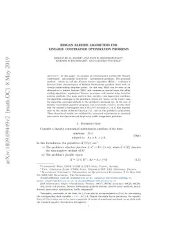 Hessian barrier algorithms for linearly constrained optimization
  problems