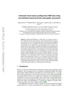 Automatic brain tumor grading from MRI data using convolutional neural
  networks and quality assessment