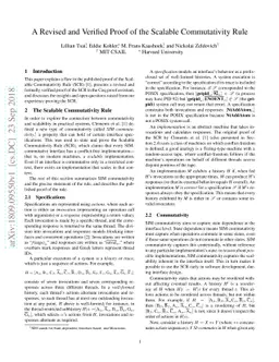 A Revised and Verified Proof of the Scalable Commutativity Rule