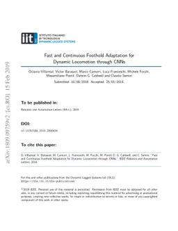 Fast and Continuous Foothold Adaptation for Dynamic Locomotion through
  CNNs