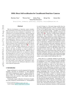 DSR: Direct Self-rectification for Uncalibrated Dual-lens Cameras
