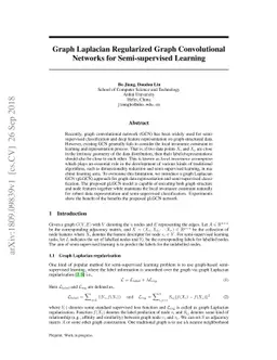 Graph Laplacian Regularized Graph Convolutional Networks for
  Semi-supervised Learning