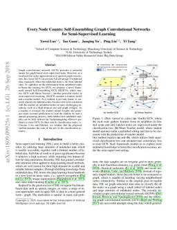 Every Node Counts: Self-Ensembling Graph Convolutional Networks for
  Semi-Supervised Learning
