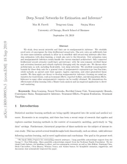 Deep Neural Networks for Estimation and Inference