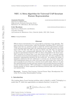 NEU: A Meta-Algorithm for Universal UAP-Invariant Feature Representation