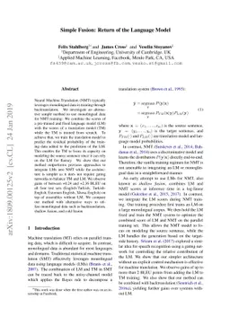 Simple Fusion: Return of the Language Model