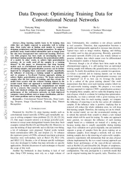 Data Dropout: Optimizing Training Data for Convolutional Neural Networks