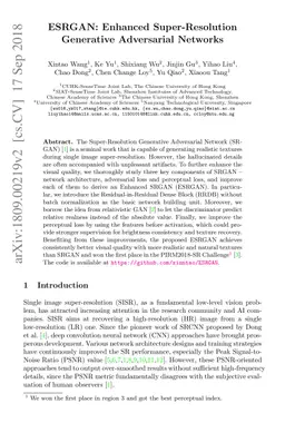 ESRGAN: Enhanced Super-Resolution Generative Adversarial Networks