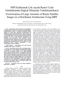 Vectorization of Large Amounts of Raster Satellite Images in a
  Distributed Architecture Using HIPI