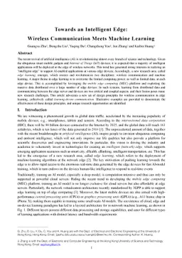 Towards an Intelligent Edge: Wireless Communication Meets Machine
  Learning