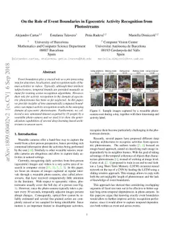 On the Role of Event Boundaries in Egocentric Activity Recognition from
  Photostreams