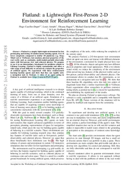 Flatland: a Lightweight First-Person 2-D Environment for Reinforcement
  Learning
