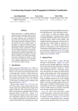 Crowdsourcing Semantic Label Propagation in Relation Classification