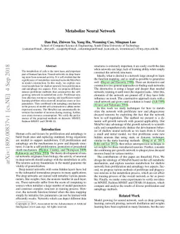 Metabolize Neural Network