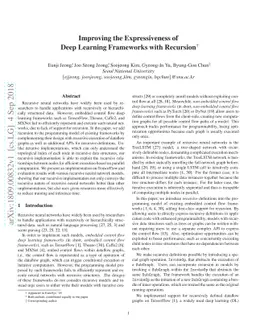 Improving the Expressiveness of Deep Learning Frameworks with Recursion