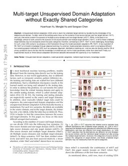 Multi-target Unsupervised Domain Adaptation without Exactly Shared
  Categories