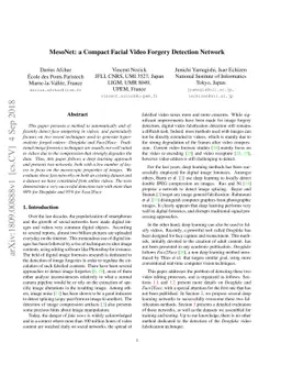 MesoNet: a Compact Facial Video Forgery Detection Network