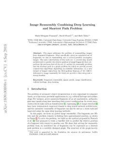 Image Reassembly Combining Deep Learning and Shortest Path Problem