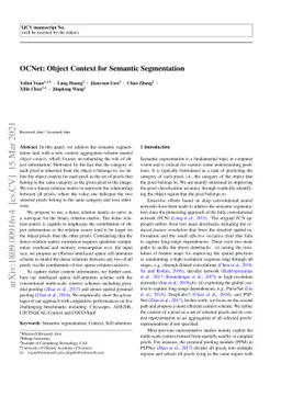 OCNet: Object Context Network for Scene Parsing