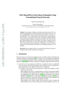 EEG-Based Driver Drowsiness Estimation Using Convolutional Neural
  Networks