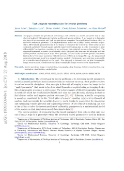 Task adapted reconstruction for inverse problems