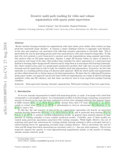 Iterative multi-path tracking for video and volume segmentation with
  sparse point supervision